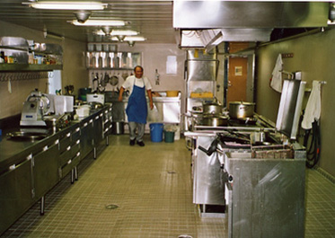 International Freighter Voyages Pfeiffer - About Swell and Short Leave - Kitchen