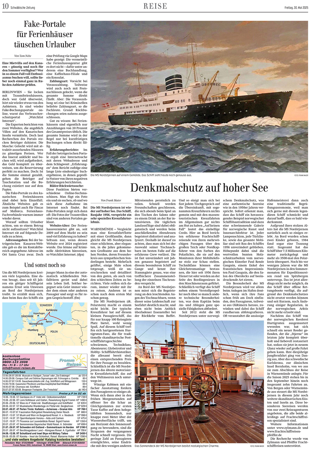 Pressebericht MS-Nordstjernen - Schwäbische-Zeitung 30.05.2025